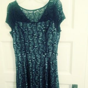 Lace dress with cream color slip